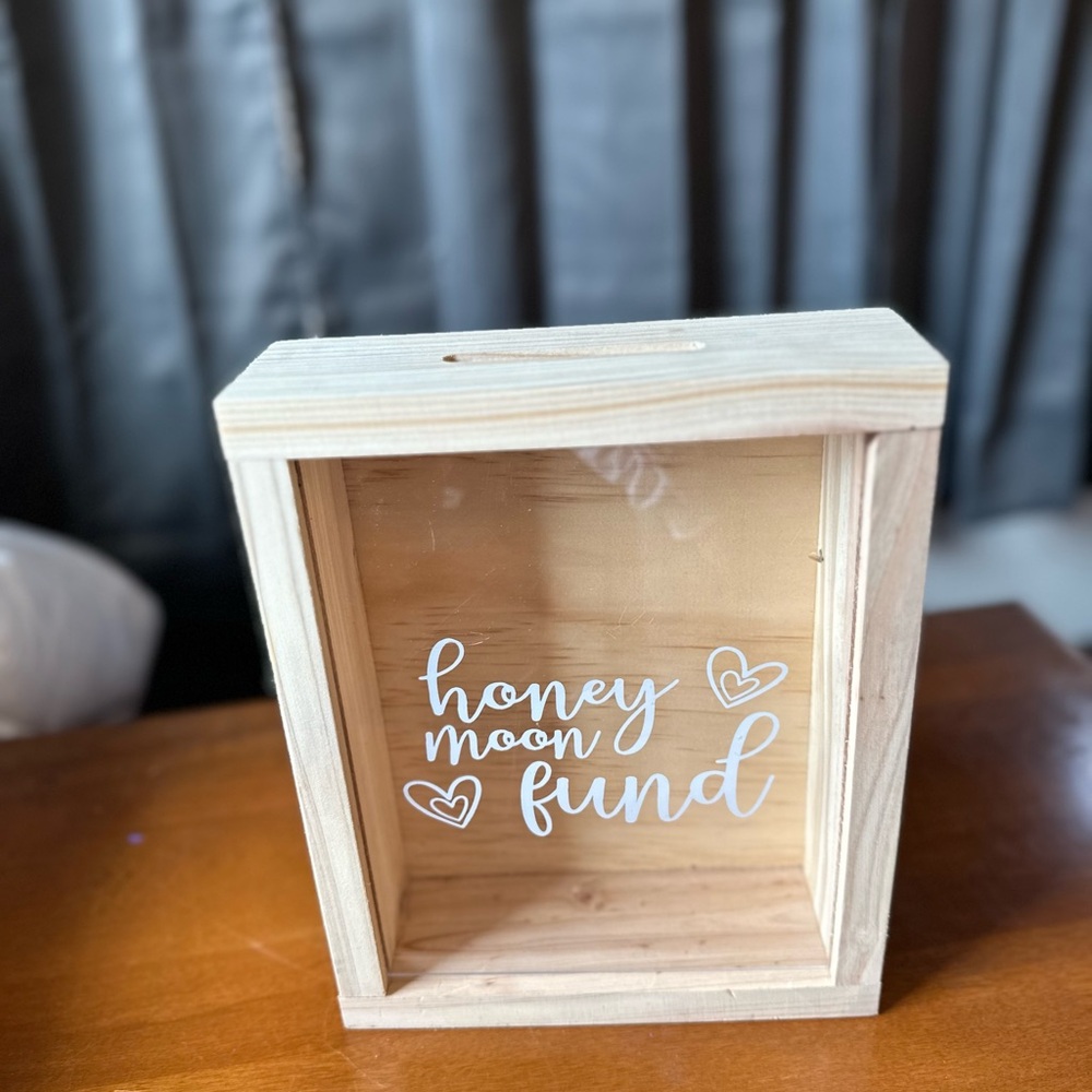 Brown and White Decor Accent Box with Heart Design